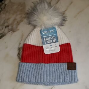 TRU|FIT Rethinking Comfort "Warm Knit 3-Tone" Hat-Stretch,Soft,Warm/OSFM